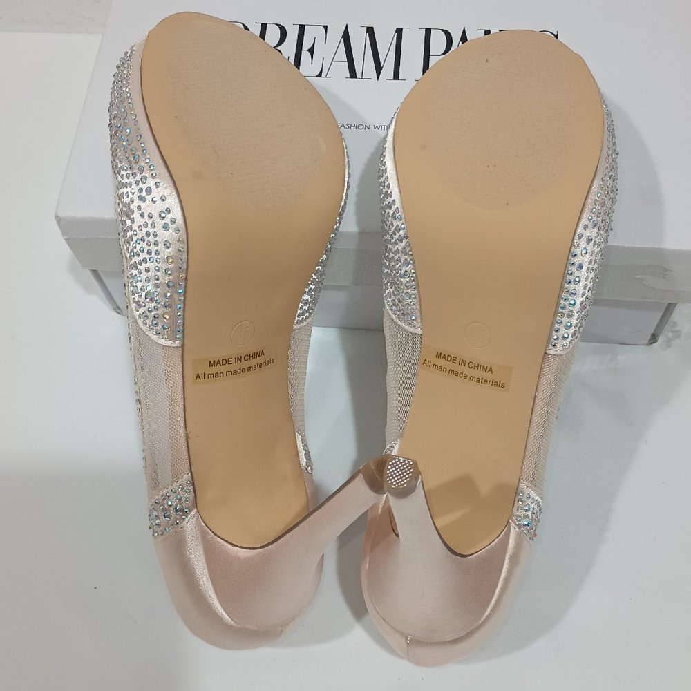 DREAM PAIRS Women's Divine-01 High Heels Dress Pump Shoes Size 8.5 Champagne - Picture 12 of 14